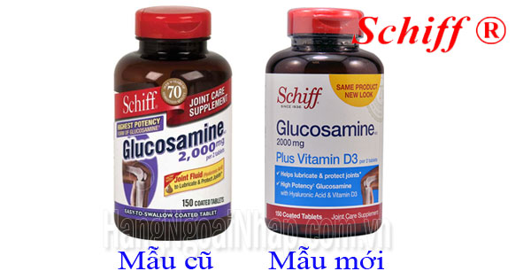 Thuốc bổ xương khớp Schiff Glucosamine 2000mg Plus vitamin D -150 viên