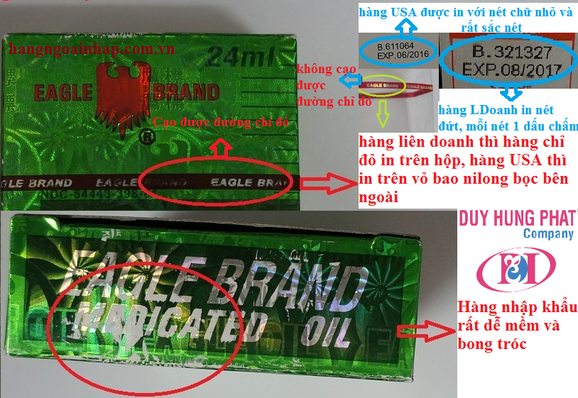 Dầu Gió Con Ó - Dầu Xanh Eagle Brand Xách Tay Từ Mỹ :2589