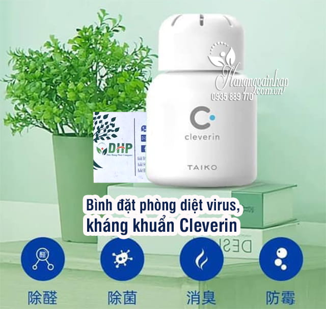 Bình đặt phòng diệt virus, kháng khuẩn Cleverin của Nhật Bản 1