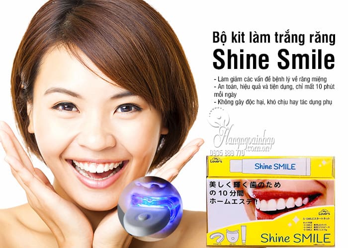 Bộ kit làm trắng răng Shine Smile của Nhật Bản (máy và tuýp kem) 6