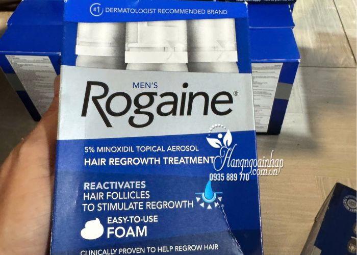 Bọt hỗ trợ mọc tóc cho nam Men’s Rogaine Minoxidil 5% Foam 1