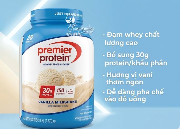Bột Premier Protein 30g Vanilla Milkshake 1370g 2