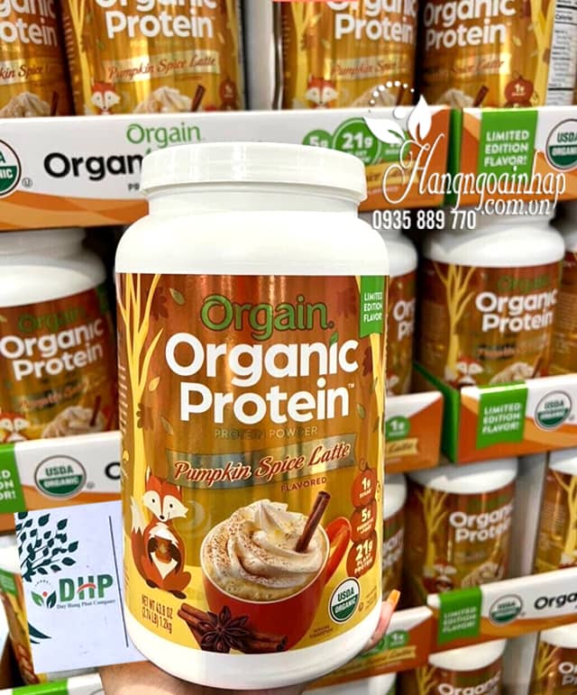 Bột protein hữu cơ Orgain Organic Protein Pumpkin 9