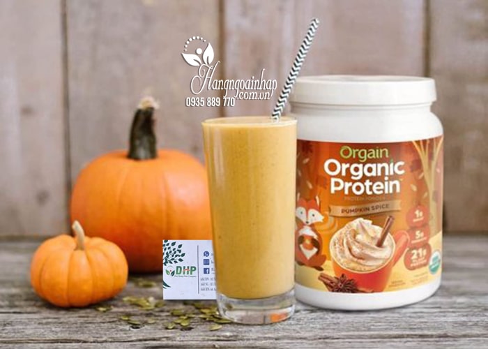 Bột protein hữu cơ Orgain Organic Protein Pumpkin 1