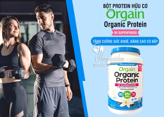 Bột protein hữu cơ Orgain Organic Protein & Superfoods 1,22kg 12