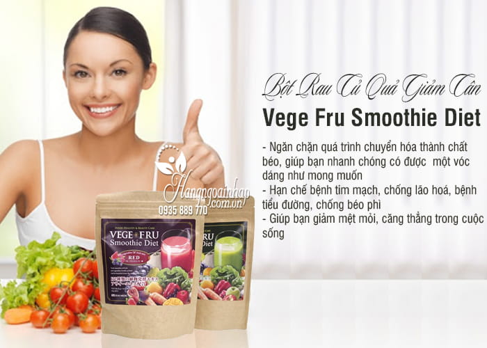 bot rau cu qua giam can vege fru smoothie diet cua nhat ban goi 300g 1