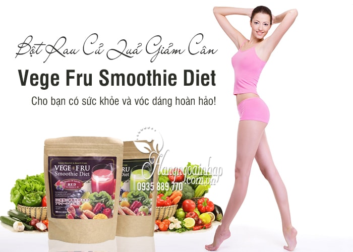 bot rau cu qua giam can vege fru smoothie diet cua nhat ban goi 300g 2