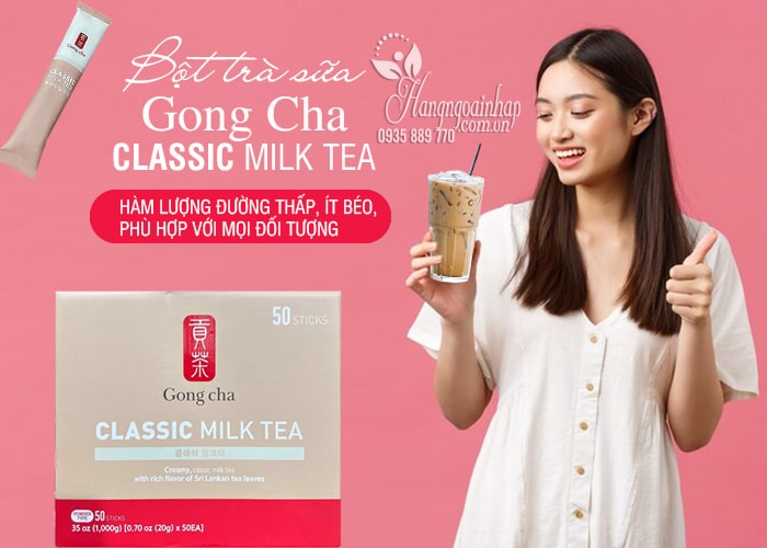 Bột trà sữa Gong Cha Classic Milk Tea hộp 50 gói Hàn 1