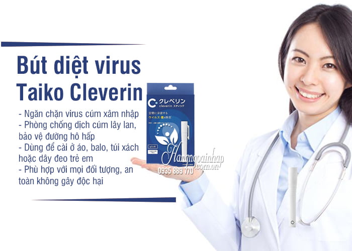 Bút diệt virus Taiko Cleverin của Nhật Bản chính hãng 4