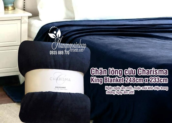 Chăn lông cừu Charisma King Blanket 248cm x 233cm cao cấp 8