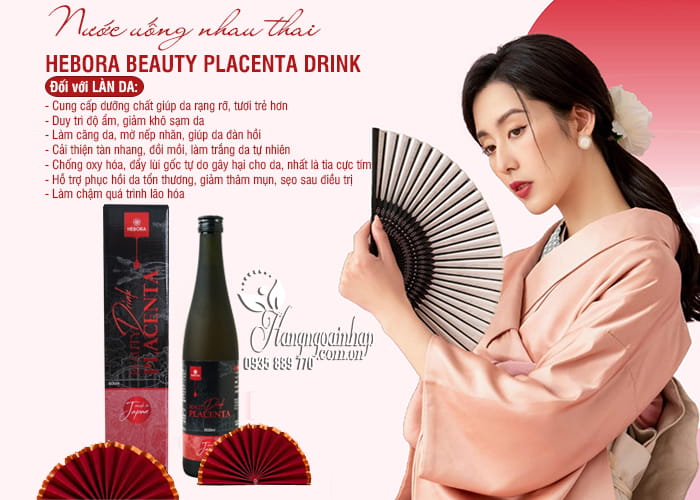 Nước uống nhau thai Hebora Beauty Placenta Drink 500ml Nhật 1