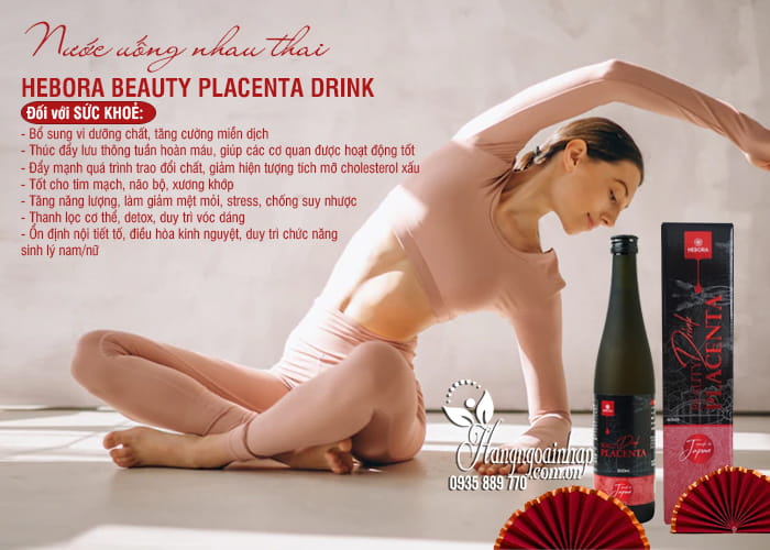 Nước uống nhau thai Hebora Beauty Placenta Drink 500ml Nhật 6