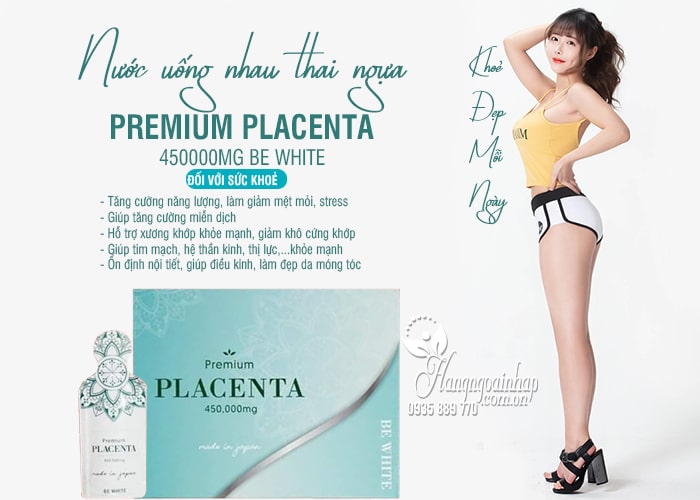 Nước uống nhau thai ngựa Premium Placenta 450000mg Be White 9