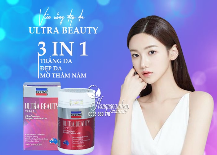 Viên uống đẹp da Ultra Beauty 3 In 1 Costar 100 viên của Úc 1