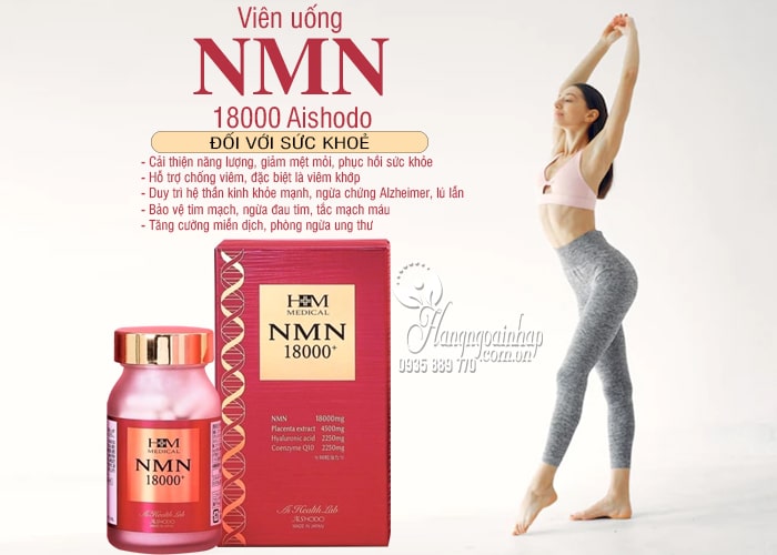 Viên uống NMN 18000 Aishodo 90 viên của Nhật Bản 7