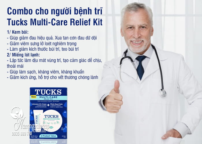 Combo cho người bệnh trĩ Tucks Multi-Care Relief Kit của Mỹ 7