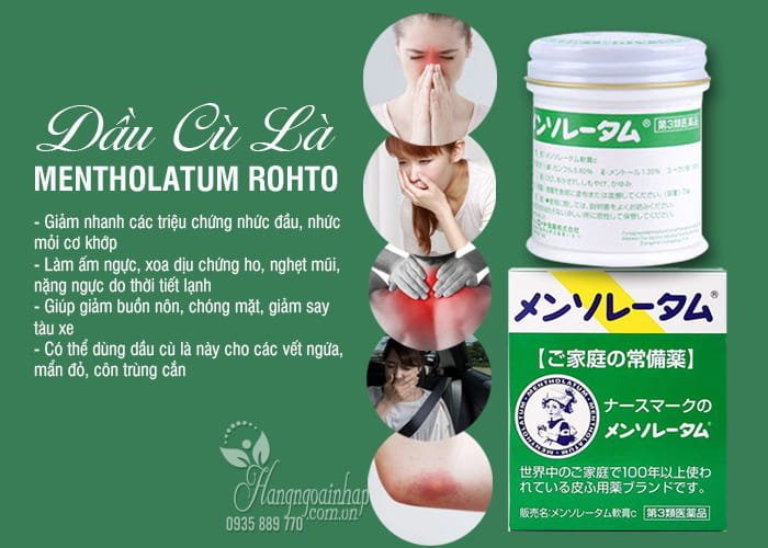 Dầu cù là Mentholatum Rohto 75g Nhật Bản nội địa 6