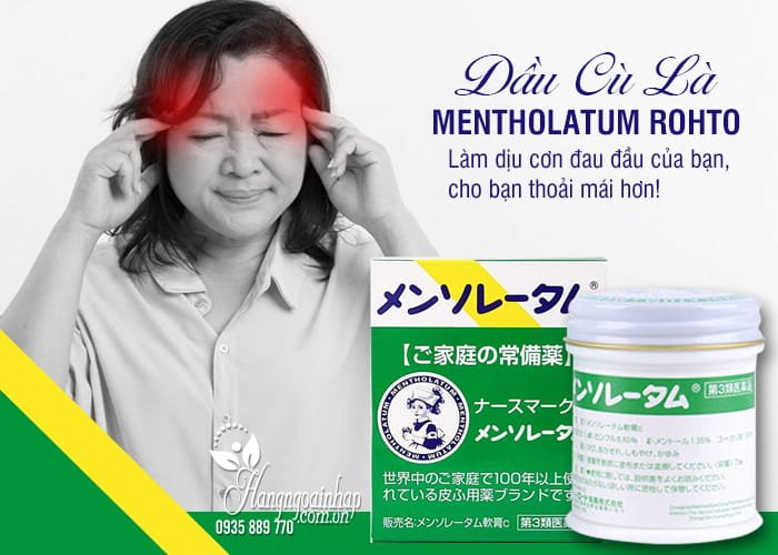 Dầu cù là Mentholatum Rohto 75g Nhật Bản nội địa 8