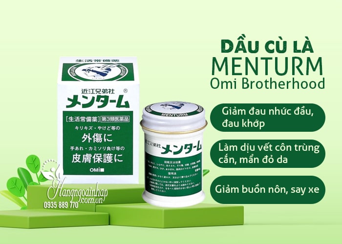 Dầu cù là Menturm Omi Brotherhood của Nhật Bản 85g 5