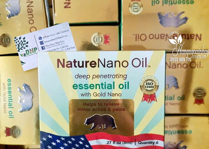 Dầu gió con gấu Nature Nano Oil With Gold Nano 8ml của Mỹ 489