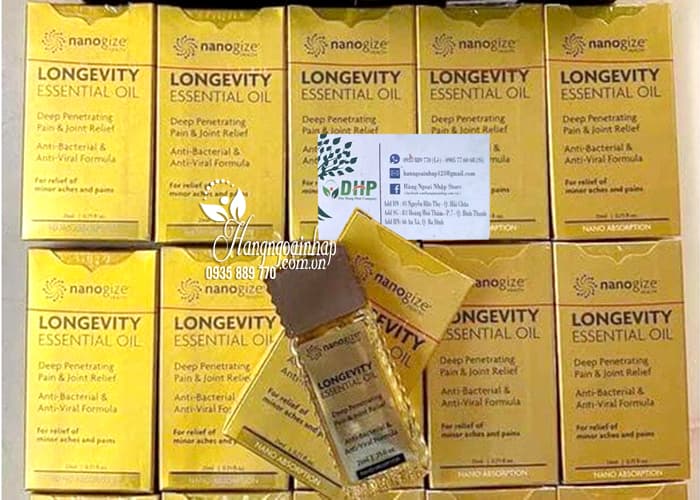 Dầu gió vàng Nanogize Longevity Essential Oil của Mỹ 21ml 0