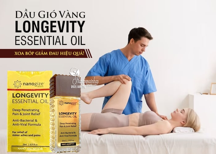 Dầu gió vàng Nanogize Longevity Essential Oil của Mỹ 21ml 1