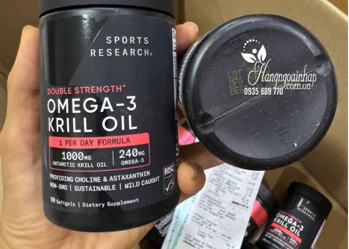 Dầu nhuyễn thể Omega 3 Krill Oil Sports Research 1000mg 1
