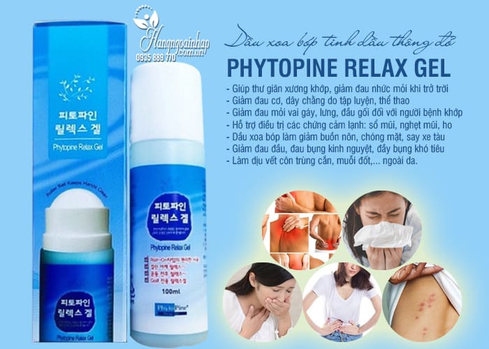 Dầu xoa bóp tinh dầu thông đỏ Phytopine Relax Gel 100ml 7