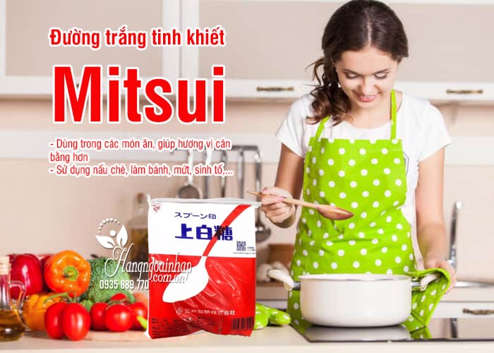 Đường trắng Mitsui 1kg Nhật Bản, đường trắng tinh khiết 33