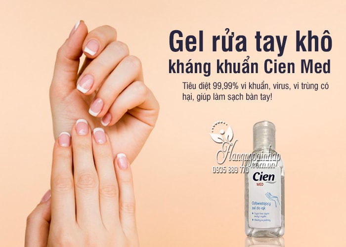 Gel rửa tay khô Cien Med 50ml của Đức, gel kháng khuẩn 1