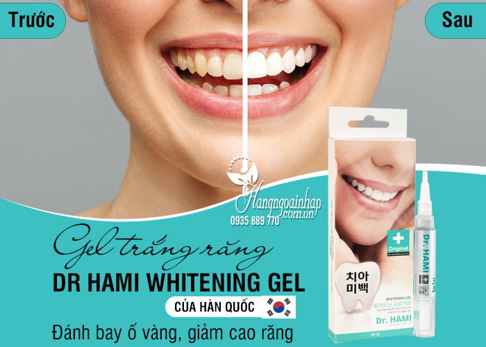Gel trắng răng Dr Hami Whitening Gel của Hàn Quốc 5