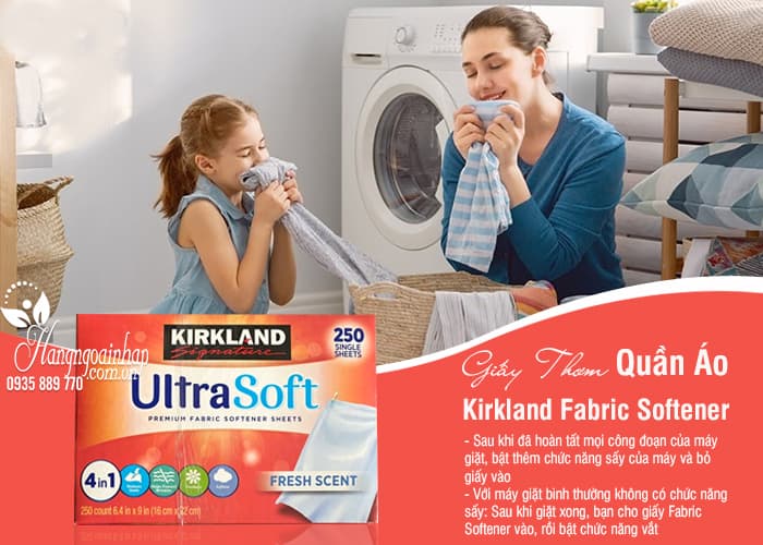 Giấy Thơm Quần Áo Kirkland Fabric Softener Của Mỹ 9