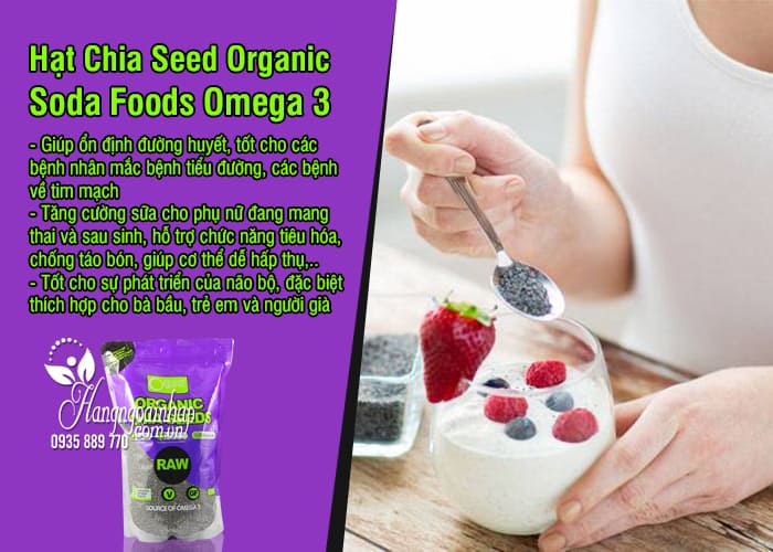 Hạt Chia Seed Organic Soda Foods Omega 3 Gói 1.5kg Của Úc 3