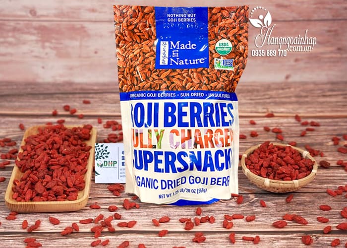 Hạt kỷ tử sấy khô Goji Berries 567g Organic Made in Nature 1