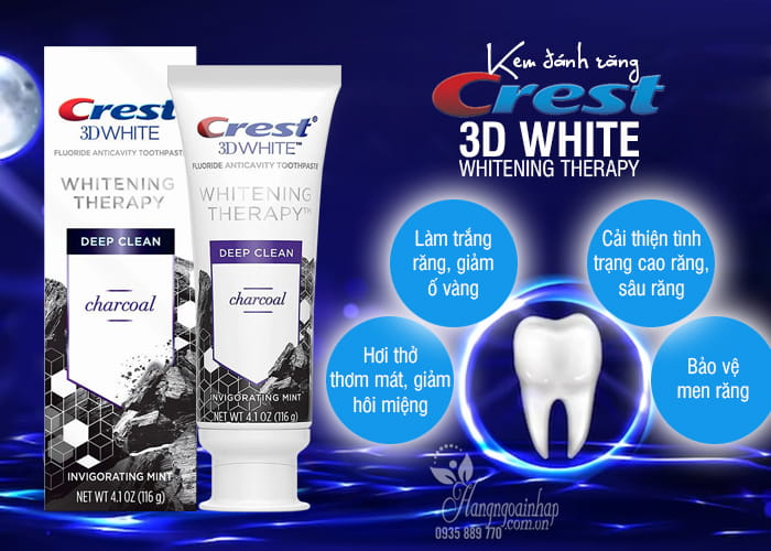 Kem đánh răng Crest 3D White Whitening Therapy 116g 11