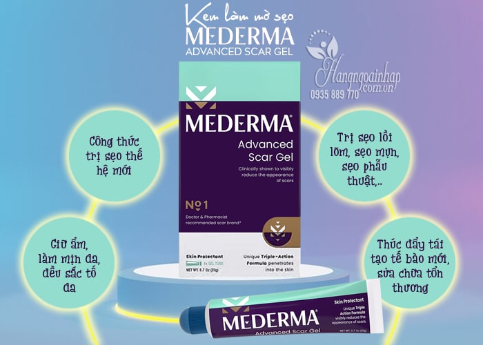 Kem làm mờ sẹo Mederma Advanced Scar Gel 20g của Mỹ 3