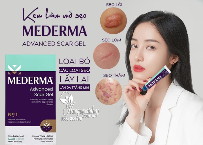 Kem làm mờ sẹo Mederma Advanced Scar Gel 20g của Mỹ 1