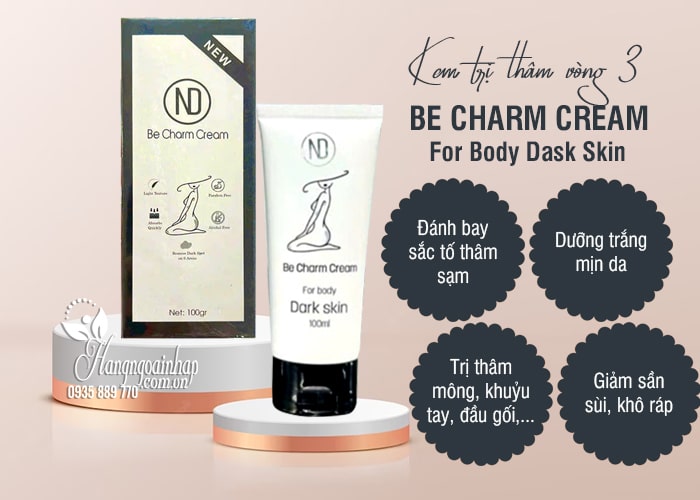 Kem trị thâm vòng 3 Be Charm Cream For Body Dark Skin 100g 56