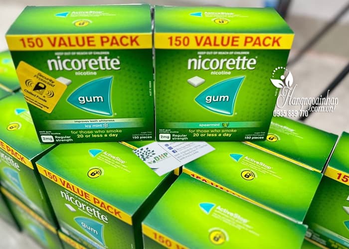 Kẹo cai thuốc lá Nicorette Gum 2mg 150 viên của Úc 9