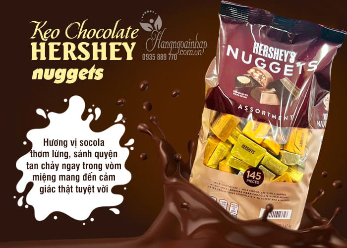 Kẹo Chocolate Hershey Nuggets 1,47Kg Của Mỹ 77