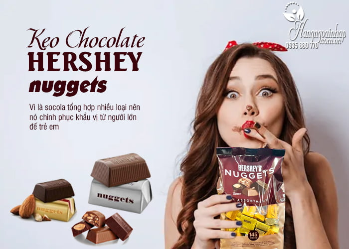 Kẹo Chocolate Hershey Nuggets 1,47Kg Của Mỹ 3