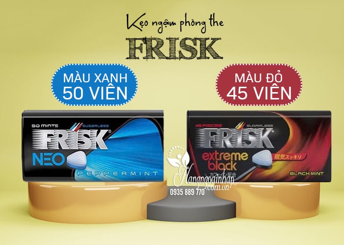 Kẹo ngậm bạc hà Frisk Neo Nhật Bản Hộp 50 viên, kẹo phòng the 89
