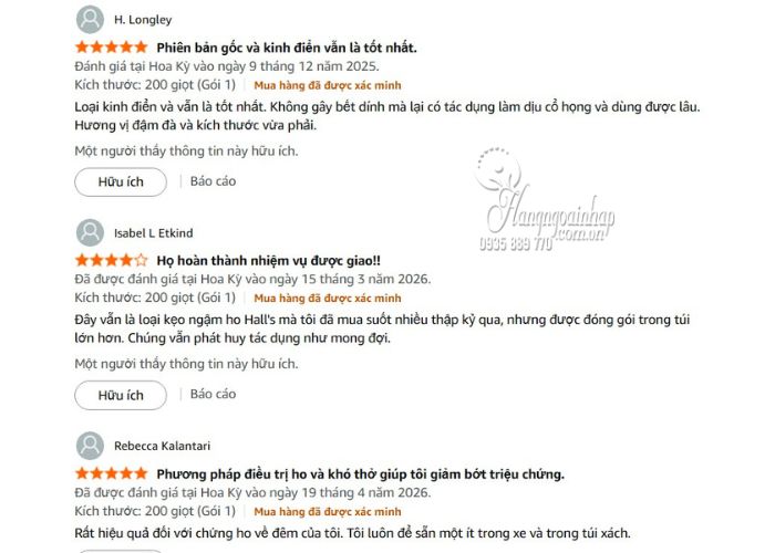 Kẹo ngậm giảm ho đau họng Halls Relief 200 viên vị cherry 