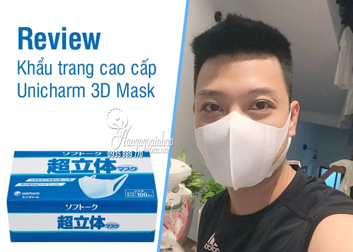 Khẩu trang Unicharm 3D Mask cao cấp của Nhật, hộp 100 cái 8