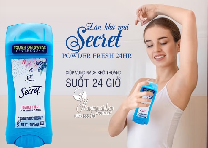 Lăn khử mùi Secret Powder Fresh 24HR của Mỹ 59g 1