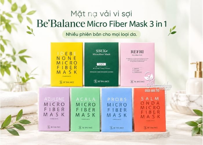 Mặt nạ vải vi sợi Be’Balance Micro Fiber Mask 3 in 1 Hàn Quốc 1