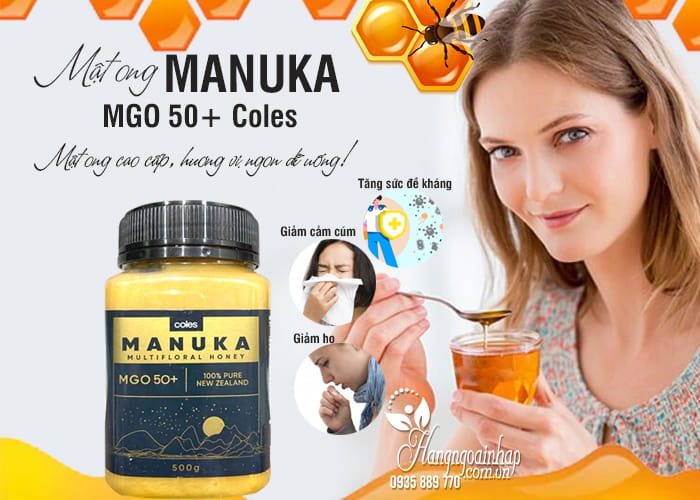 Mật ong Manuka MGO 50+ Coles hộp 500g từ Úc 1