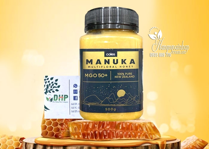 Mật ong Manuka MGO 50+ Coles hộp 500g từ Úc 00