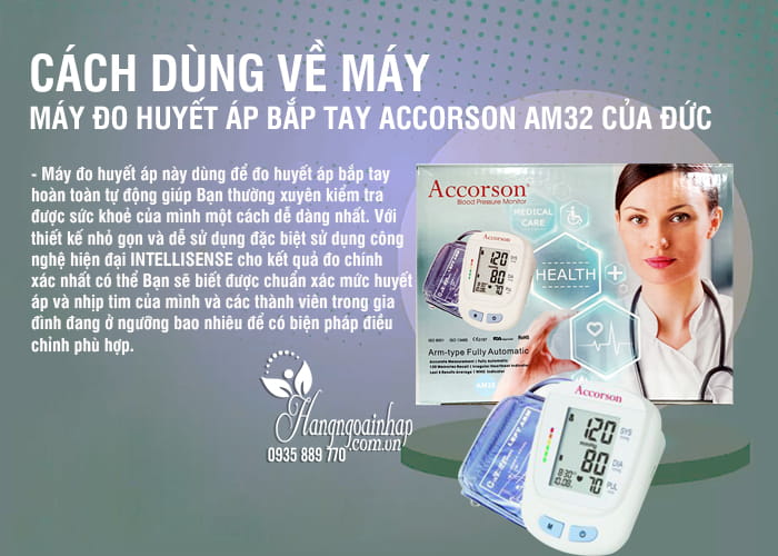 Máy đo huyết áp bắp tay Accorson AM32 của Đức 8