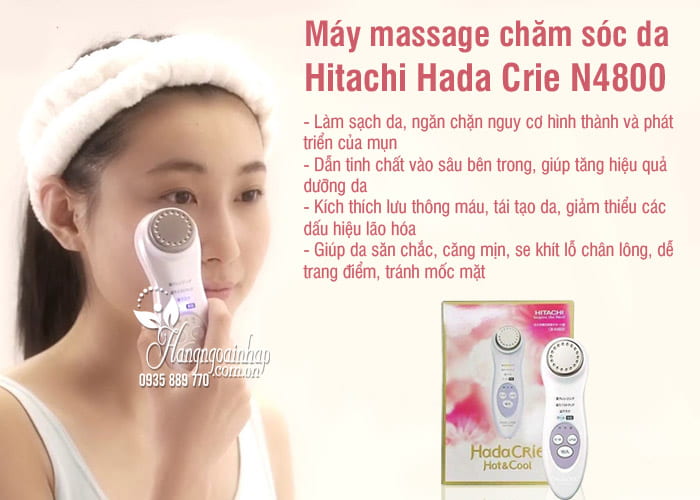 Máy massage chăm sóc da Hitachi Hada Crie N4800 Nhật Bản 4